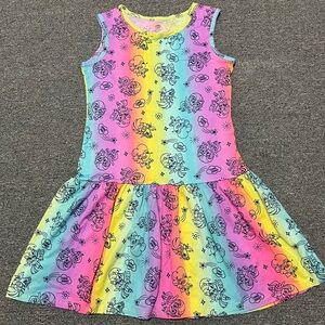 Pony Rainbow Pastel Sleeveless Dress with Character Line Art